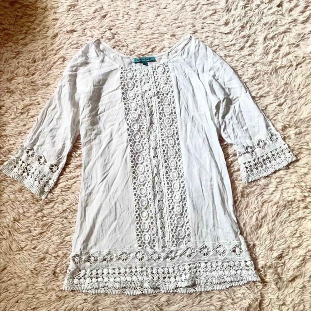 Solitaire Swim‎ Crotchet Lace Open Weave Boho Clean Girl Womens S Earthy Granola